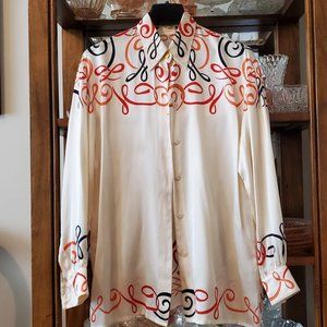 Vintage Escada by Margaretha Ley Silk Blouse Sz 14